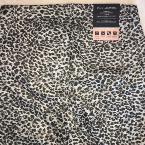 NWT Banana Republic Metallic Leopard Sloan  Pants - Picture 3 of 4